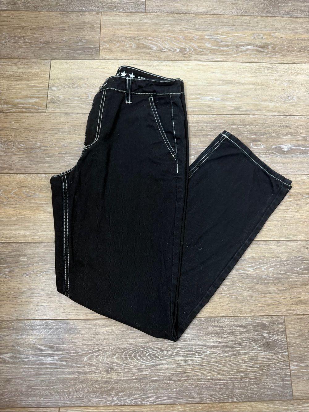 Five Star Black Straight Leg Pants Sz 26